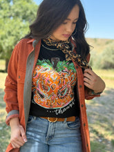 Load image into Gallery viewer, Callie Ann Stelter Thankful Pumpkin Black Tee
