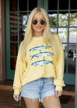 Load image into Gallery viewer, Sardines Washed Yellow Terry Sweatshirt
