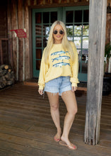 Load image into Gallery viewer, Sardines Washed Yellow Terry Sweatshirt
