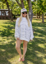 Load image into Gallery viewer, Woodland Camo Oversized Mock Neck Sweatshirt
