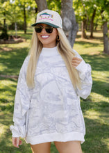 Load image into Gallery viewer, Woodland Camo Oversized Mock Neck Sweatshirt
