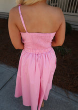 Load image into Gallery viewer, Pink Lilac Knotted Flower Dress
