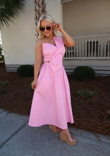 Load image into Gallery viewer, Pink Lilac Knotted Flower Dress

