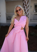 Load image into Gallery viewer, Pink Lilac Knotted Flower Dress
