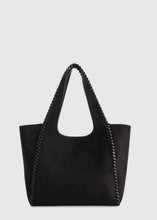 Load image into Gallery viewer, Piper Black Suede Tote Bag
