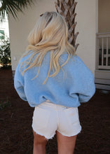 Load image into Gallery viewer, Sailboat Knit Sweater - Daisy Blue
