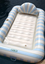 Load image into Gallery viewer, FUNBOY Blue &amp; Green Tanning Pool Lounger
