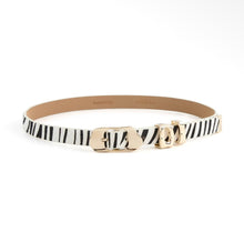 Load image into Gallery viewer, Zebra Print Molten Leather Belt
