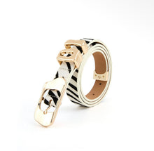 Load image into Gallery viewer, Zebra Print Molten Leather Belt
