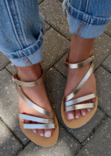 Load image into Gallery viewer, Handmade Greek Gold Leather Sandals
