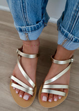 Load image into Gallery viewer, Handmade Greek Gold Leather Sandals
