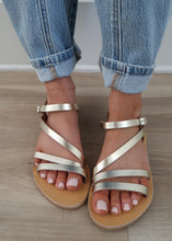 Load image into Gallery viewer, Handmade Greek Gold Leather Sandals
