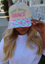 Load image into Gallery viewer, Lead With Grace Floral Trucker
