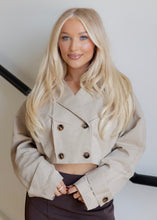 Load image into Gallery viewer, Palmer Cropped Trench Jacket Top - Light Taupe
