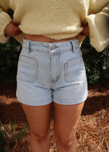 Load image into Gallery viewer, Mickie Light Wash Denim Shorts
