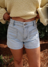 Load image into Gallery viewer, Mickie Light Wash Denim Shorts
