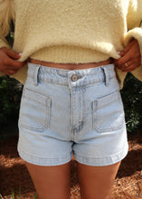 Load image into Gallery viewer, Mickie Light Wash Denim Shorts
