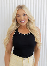Load image into Gallery viewer, Lizzie Studded Detail Tank - Black
