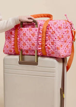 Load image into Gallery viewer, Poppin' Petals Quilted Weekender Duffle
