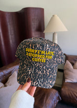 Load image into Gallery viewer, "Stopped For Coffee" Luxe Leopard Trucker Hat
