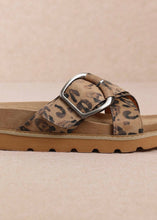 Load image into Gallery viewer, Gianna Leopard Print Buckle Slides
