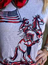Load image into Gallery viewer, (COLLECTIVE) Patriotic Cowboy Tee
