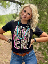 Load image into Gallery viewer, Stacked Leopard Amen Tee
