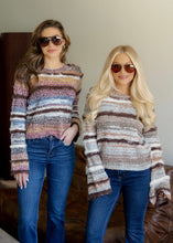 Load image into Gallery viewer, Andie Multi Striped Fuzzy Sweater - Olive
