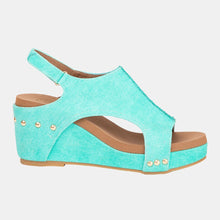 Load image into Gallery viewer, Melissa Color Pop Wedge – Slingback Denim Platform in 3 Bright Shades
