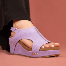 Load image into Gallery viewer, Melissa Color Pop Wedge – Slingback Denim Platform in 3 Bright Shades
