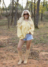 Load image into Gallery viewer, Butter Yellow Front Tie Sweater

