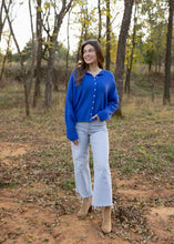 Load image into Gallery viewer, Piper Button Cardigan - Blue
