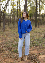 Load image into Gallery viewer, Piper Button Cardigan - Blue

