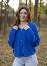 Load image into Gallery viewer, Piper Button Cardigan - Blue
