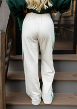 Load image into Gallery viewer, Cream &amp; Green French Terry Pants

