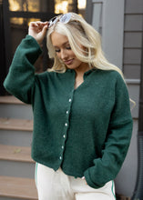 Load image into Gallery viewer, Piper Button Cardigan - Forest Green
