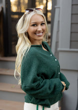Load image into Gallery viewer, Piper Button Cardigan - Forest Green
