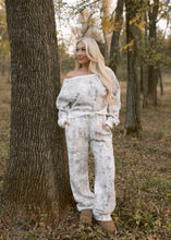 Load image into Gallery viewer, Avery Woodland Camo Off Shoulder Sweatshirt
