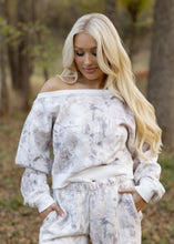 Load image into Gallery viewer, Avery Woodland Camo Off Shoulder Sweatshirt
