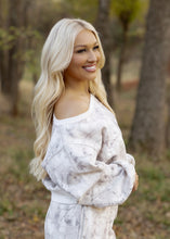 Load image into Gallery viewer, Avery Woodland Camo Off Shoulder Sweatshirt
