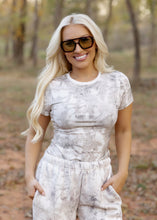 Load image into Gallery viewer, Ashli Woodland Camo Jersey Baby Tee
