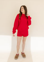 Load image into Gallery viewer, Bright Red Mockneck Sweatshirt
