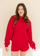 Load image into Gallery viewer, Bright Red Mockneck Sweatshirt
