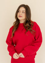 Load image into Gallery viewer, Bright Red Mockneck Sweatshirt
