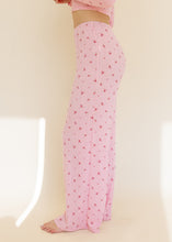 Load image into Gallery viewer, Pink Floral Print Pajama Lounge Set
