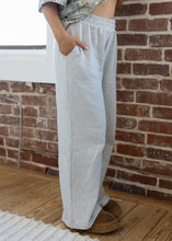 Load image into Gallery viewer, Heather Grey Wide Leg Terry Sweatpants
