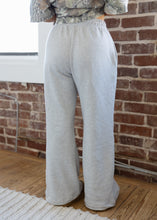 Load image into Gallery viewer, Heather Grey Wide Leg Terry Sweatpants
