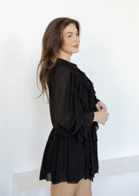Load image into Gallery viewer, Laura Black Ruffled Romper Dress
