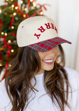 Load image into Gallery viewer, Upside Down Merry &amp; Plaid Trucker Hat
