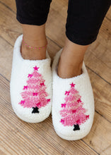 Load image into Gallery viewer, Pink Christmas Tree Slippers
